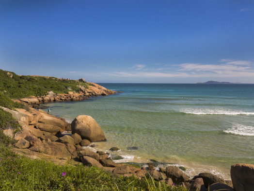 Coast of the beach of Guarda do Embaú, Palhoça, Santa Catarina - Brazil