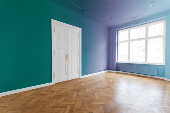 Empty room with wooden floor